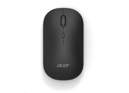 ACER bezdrátová myš Wireless Mouse AMR130,dual mode 2.4GHz + BT 5.2,4 tlačítka,1600dpi,125Hz,30 IPS,Černá