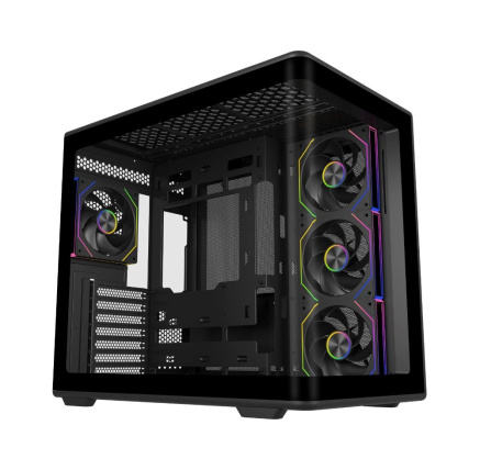 Cooler Master case Elite 600, ATX, Průhledná bočnice, 4x 120mm Fan, Černá