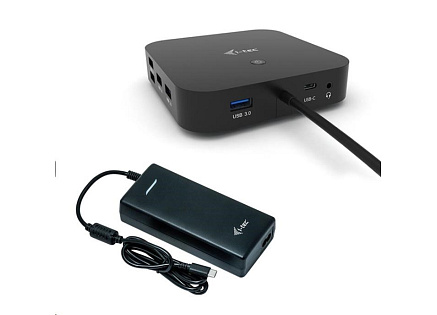 i-tec USB-C Dual Display Docking Station, Power Delivery 100W + Universal Charger 112W