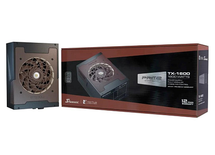 NOCTUA zdroj Seasonic 1600W PRIME TX-1600 NE, 120mm, Plně modulární, 80+ Titanium, ATX 3.1