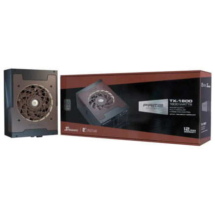 NOCTUA zdroj Seasonic 1600W PRIME TX-1600 NE, 120mm, Plně modulární, 80+ Titanium, ATX 3.1