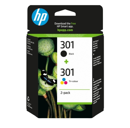 HP 301 Ink Cartridge Combo 2-Pack, N9J72AE (190 / 165 pages) HP 301 Ink Cartridge Combo 2-Pack, N9J72AE (190 / 165 pages)