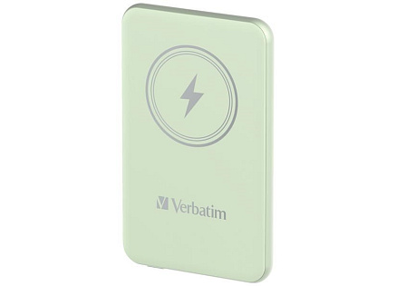 VERBATIM Powerbanka Charge 'n' Go, Magnetická, 5000 mAh, USB-C, Zelená