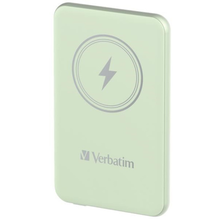 VERBATIM Powerbanka Charge 'n' Go, Magnetická, 5000 mAh, USB-C, Zelená VERBATIM Powerbanka Charge 'n' Go, Magnetická, 5000 mAh, USB-C, Zelená