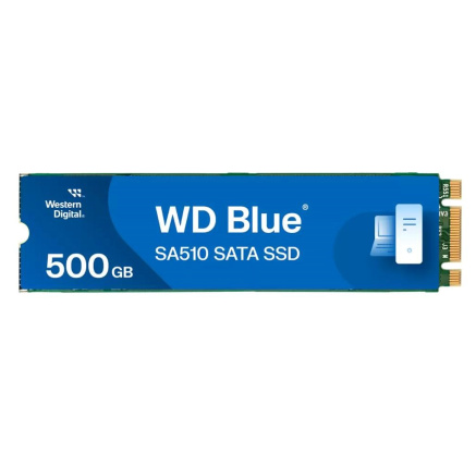 WD BLUE SSD 3D NAND WDS500G3B0B 500GB SA510 M.2 SATA, (R:560, W:510MB/s) WD BLUE SSD 3D NAND WDS500G3B0B 500GB SA510 M.2 SATA, (R:560, W:510MB/s)