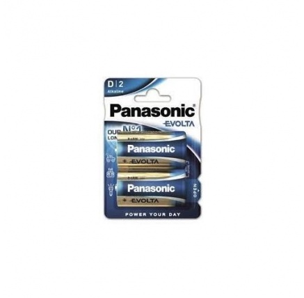 PANASONIC Alkalické baterie EVOLTA Platinum LR20EGE/2BP D 1,5V (Blistr 2ks)