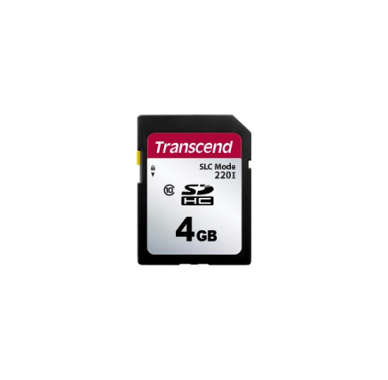 TRANSCEND SD karta 4GB SDC220I, Class 10, SLC mode, Wide Temp.