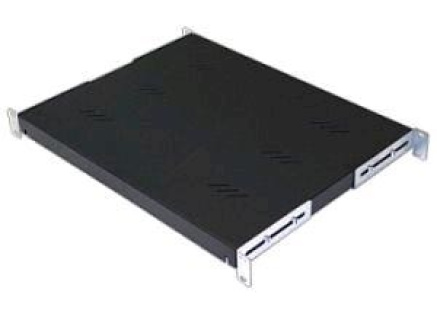 TRITON Police s perforací 19", 1U/850mm, nosnost 80kg, černá