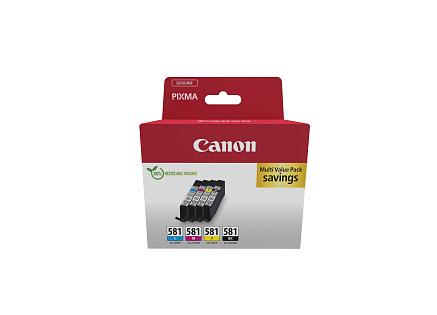 Canon CARTRIDGE CLI-581 C/M/Y/BK MULTI SEC pro PIXMA TS615x,625x,635x,815x,915x, TR7550 (200 str.)