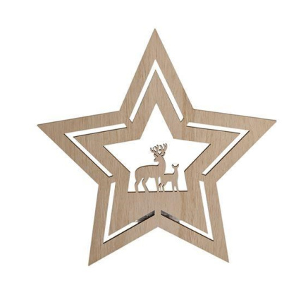 Solight LED nástěnná dekorace vánoční hvězda, 24x LED, 2x AA