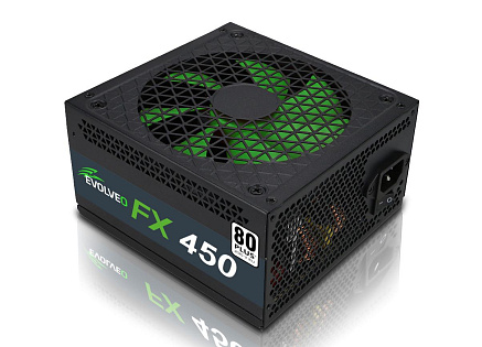 EVOLVEO FX 450, zdroj 450W ATX, 14cm, tichý, 80+, bulk, záruka 3 roky