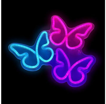 2Kids Toys LED NEON LIGHT lampička Motýli