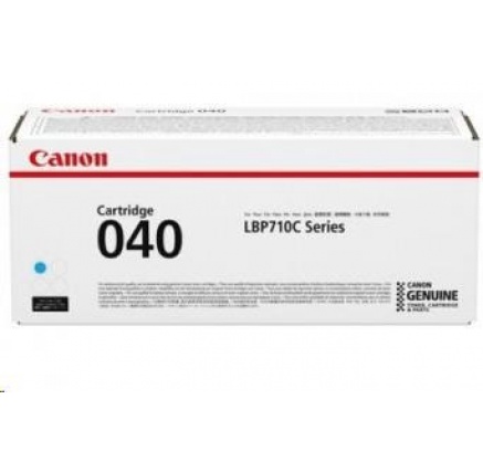 Canon TONER CRG-040HC azurová pro i-SENSYS LBP712Cx, LBP710Cx, imageCLASS LBP712Cdn (10000 str.) Canon TONER CRG-040HC azurová pro i-SENSYS LBP712Cx, LBP710Cx, imageCLASS LBP712Cdn (10000 str.)