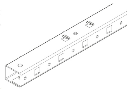 TRITON Zesilující prvek vertikálních lišt pro rozvaděče RTA 47U, zvyšuje nostnost až na 1500kg