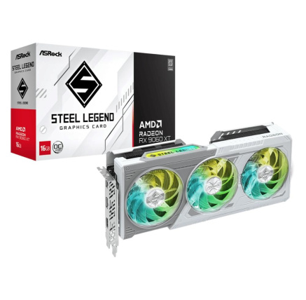 ASRock VGA AMD Radeon RX 9060 XT Steel Legend 16GB OC, RX 9060 XT, 16GB GDDR6, 2xDP, 1xHDMI ASRock VGA AMD Radeon RX 9060 XT Steel Legend 16GB OC, RX 9060 XT, 16GB GDDR6, 2xDP, 1xHDMI