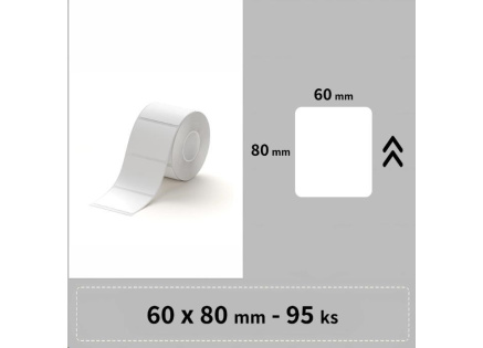 Niimbot štítky RP 60x80mm 95ks Bílé pro B3S