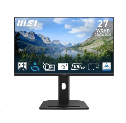 MSI LCD PRO MP275QPG, 27" 2560x1440, IPS, 100Hz, 4ms, VESA 100x100mm, N/A, Black