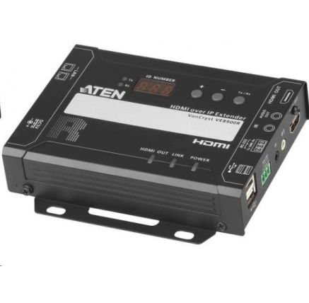 ATEN HDMI Extender over IP do 100m, 4K@60Hz, RS-232, IR, audio - remote modul