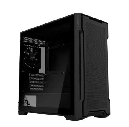 GIGABYTE case GB-C102G, Mid Tower, 2x USB3.0, Průhledná bočnice, 2x 120mm Fan, černá