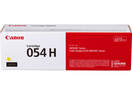 Canon TONER CRG-054H žlutá pro i-SENSYS LBP621Cw, LBP623Cdw, MF641Cw, MF643Cdw (2 300 str.) Canon TONER CRG-054H žlutá pro i-SENSYS LBP621Cw, LBP623Cdw, MF641Cw, MF643Cdw (2 300 str.)
