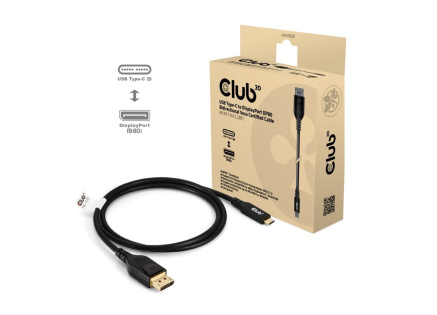 Club3D Kabel USB-C na DisplayPort 2.1, 10K60Hz, DSC1.2, UHBR10, 1m