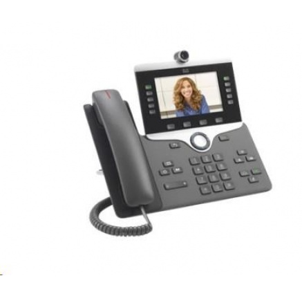 Cisco CP-8845-3PCC-K9=, VoIP telefon, 10line, 2x10/100/1000, 5" displej, kamera, Bluetooth, PoE