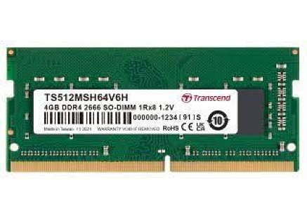 TRANSCEND SODIMM DDR4 4GB 2666MHz 1Rx8 CL19
