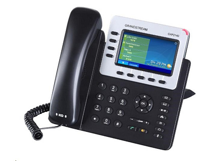 Grandstream GXP2140 [VoIP telefon - 4x SIP účet, HD audio, 5 program.tlačítek, bluetooth, EHS, barevný LCD, 2x GLAN]