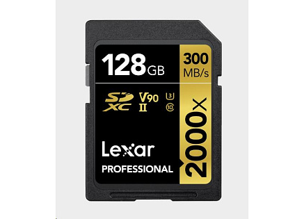 Lexar SDXC Pro 2000X UHS-II U3 R300/W260 (V90) 128GB Lexar SDXC Pro 2000X UHS-II U3 R300/W260 (V90) 128GB