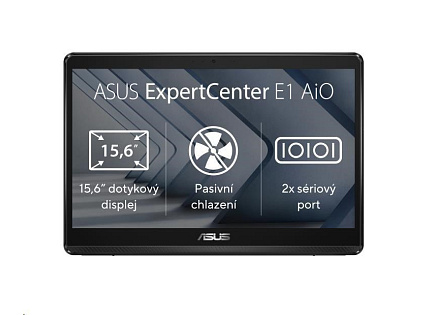 ASUS PC AiO ExpertCenter E1 (E1600WKAT-8128M), Celeron N4500, 15.6" 1920 x 1080, 8GB, 128GB SSD, UHD, bez OS, Black ASUS PC AiO ExpertCenter E1 (E1600WKAT-8128M), Celeron N4500, 15.6" 1920 x 1080, 8GB, 128GB SSD, UHD, bez OS, Black