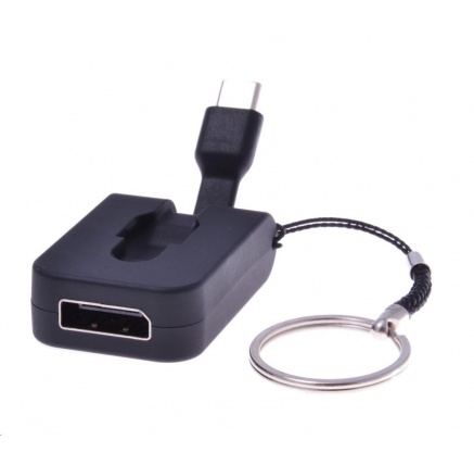 PREMIUMCORD Adaptér USB 3.1 Typ-C male na DisplayPort female,zasunovací kabel a kroužek na klíče