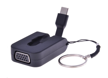 PREMIUMCORD Adaptér USB 3.1 Typ-C male na VGA female,zasunovací kabel a kroužek na klíče PREMIUMCORD Adaptér USB 3.1 Typ-C male na VGA female,zasunovací kabel a kroužek na klíče