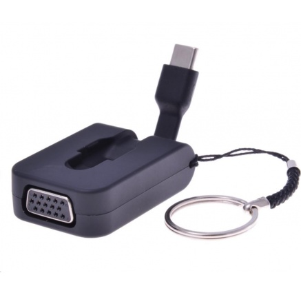 PREMIUMCORD Adaptér USB 3.1 Typ-C male na VGA female,zasunovací kabel a kroužek na klíče PREMIUMCORD Adaptér USB 3.1 Typ-C male na VGA female,zasunovací kabel a kroužek na klíče