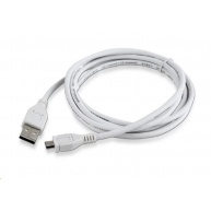 GEMBIRD Kabel USB A Male/Micro B Male 2.0, 1,8m, White, High Quality