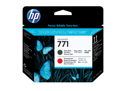 HP 771 Black matte + Red chromatic DJ Printhead, CE017A