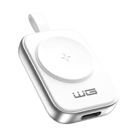 WG - Nabíjecí magnetické zařízení s USB-C pro Apple Watch, bílo stříbrná