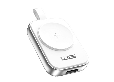 WG - Nabíjecí magnetické zařízení s USB-C pro Apple Watch, bílo stříbrná