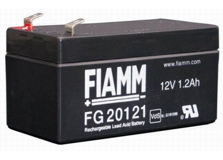 Baterie - Fiamm FG20121 (12V/1,2Ah - Faston 187 - 48mm), životnost 5let Baterie - Fiamm FG20121 (12V/1,2Ah - Faston 187 - 48mm), životnost 5let