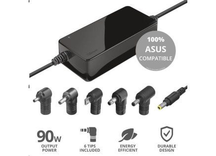 TRUST napájecí adaptér MAXO pro notebooky ASUS 90W, vč. koncovek