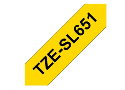 BROTHER TZESL651 - kazeta TZ šířky 24mm, lamino TZE-SL651, žlutá/černé písmo