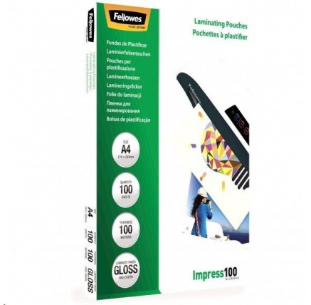 Laminovací fólie Fellowes A4 100 mic, balení 100 ks