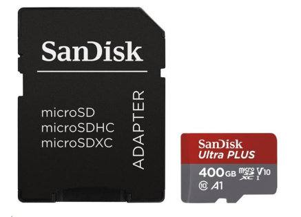 SanDisk MicroSDXC karta 400GB Ultra (100 MB/s, A1 Class 10 UHS-I, Android) + adaptér