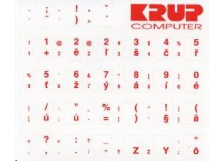 PremiumCord Česká přelepka na klávesnici - červená PremiumCord Česká přelepka na klávesnici - červená