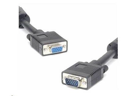 PREMIUMCORD Kabel VGA prodlužovací 15m (HD15M/F, dvojité stínění, feritová jádra)