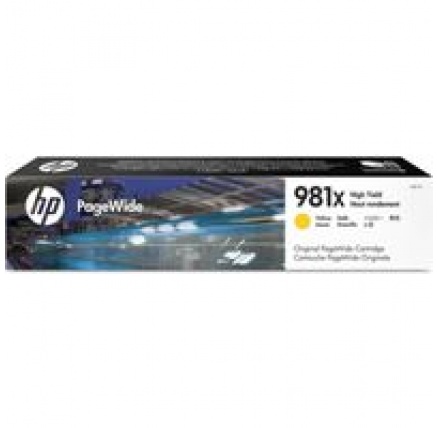HP 981X High Yield Yellow Original PageWide Cartridge (10,000 pages)