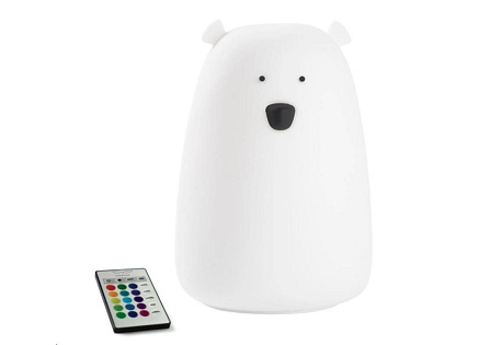 Rabbit & Friends Dotyková lampička medvídek s ovládáním | Bílá