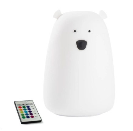 Rabbit & Friends Dotyková lampička medvídek s ovládáním | Bílá