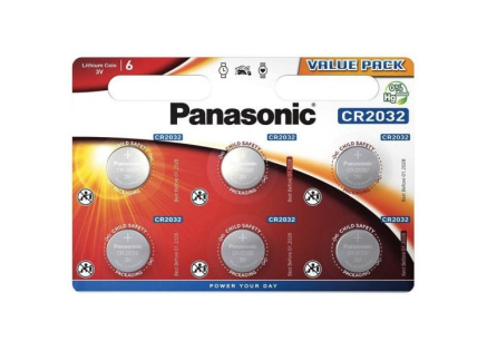 PANASONIC Lithiová baterie (knoflíková) CR-2032EL/6BP 3V (Blistr 6ks)