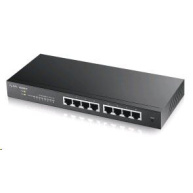 Zyxel GS1900-8 8-port Desktop Gigabit Web Smart switch: 8x Gigabit metal, IPv6, 802.3az (Green), fanless v2