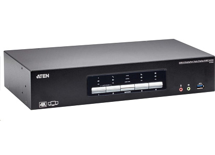 ATEN 4-port 4K Triple DisplayPort KVMP USB3.0, audio